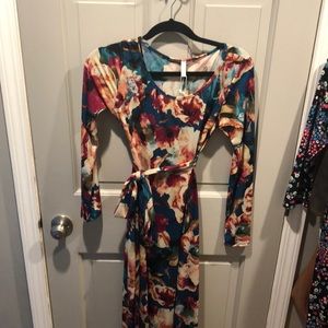 NWT Pink blush Long floral dress